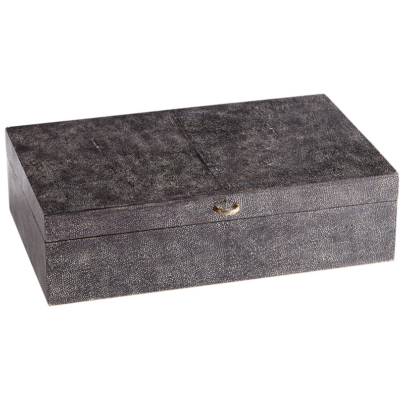 Puma Faux Leather Decorative Box, 4.5" H x 16" W x 10.25" D
