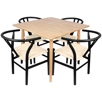 Nicholas Winter Wooden Scandi Danish Style Dining 5 Piece Set