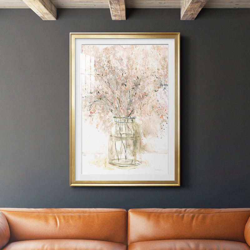 «Delicate Arrangement II», reproduction encadrée de qualité supérieure - prête à être accrochée, Cadre doré