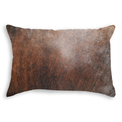 12" x 20" Chevron Cowhide Throw Pillow