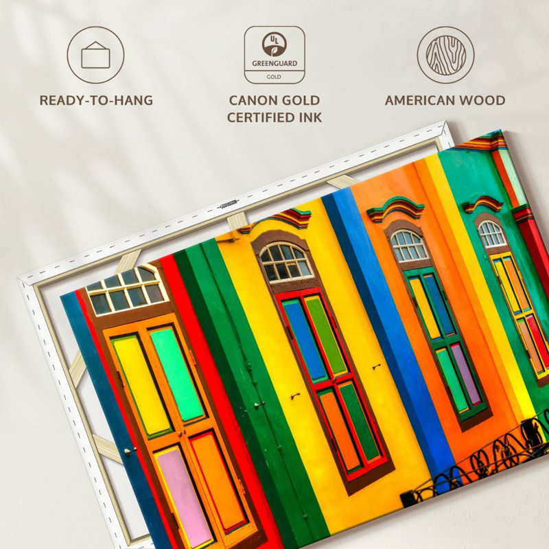 Lilie Singapore Colorful Windows, 24" H x 36" W