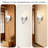 Hardwired Wall Sconce Set Of 2, Modern Chrome Wall Light Fixture For Indoor Living Room, Hallway, Bedroom With E26 Socket And Dimmable Glass Shade