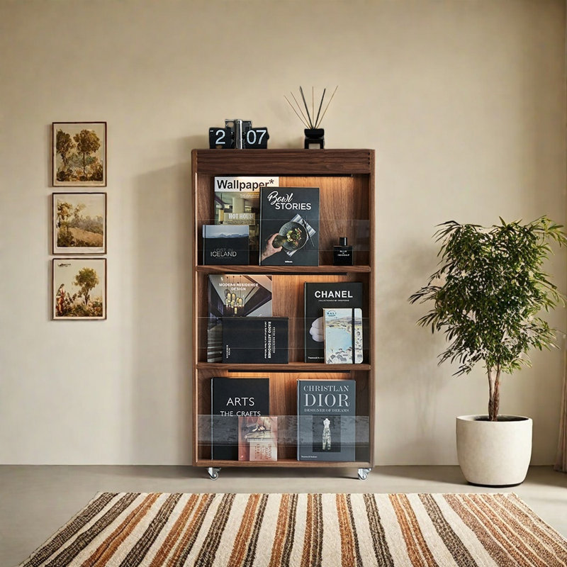 Bibliothèque amovible de style italien, (4 tablettes) H 40,94 po x l 23,62 po x P 11,81 po
