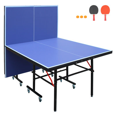 Ensemble de table de ping-pong de table de tennis de table pliable et portable de taille moyenne pour jeux d'intérieur avec filet