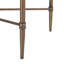 Table basse rectangulaire de véranda avec cadre en métal bronze et verre trempé de 5 mm de largeur, l 24 po x P 18,49 po, verre de finition pour l'entrée, nécessaire
