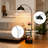 72'' Black Tray Table Floor Lamp