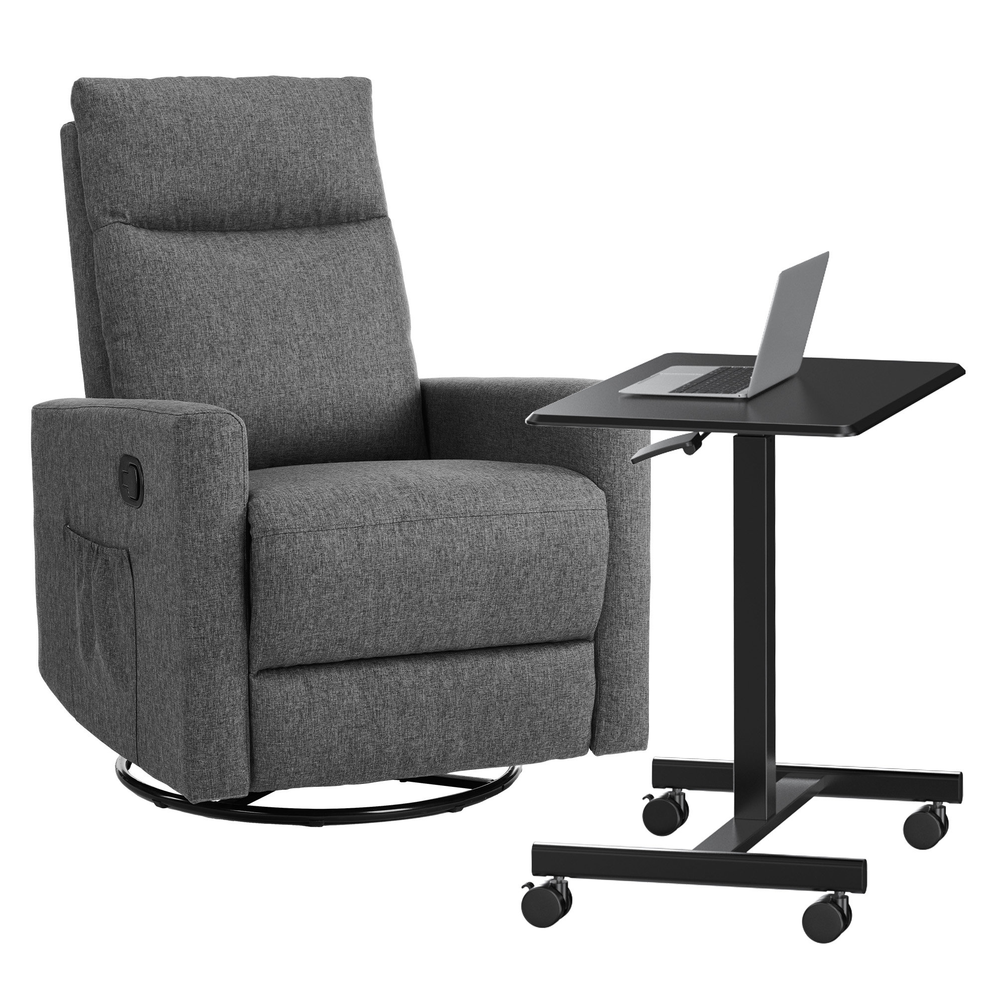 Latitude Run® Sofa and Desk Set: Swivel & Smooth Gliding Rocker ...