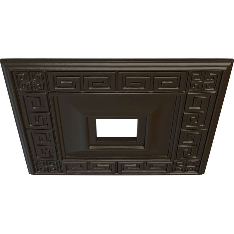 Médaillon de plafond Endurathane Diane, DO 18 po x P 3 5/8 po x P 1 1/8 po (convient aux auvents jusqu'à 5 3/8 po), finition pierre spartiates peinte à la main
