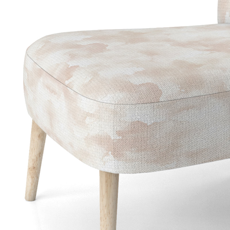 Chaise d'appoint abstraite - brume beige, Chaise d'appoint sans accoudoirs