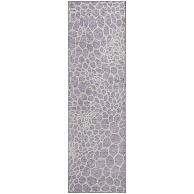 Premium Machine Washable Prisco Lilac Rug