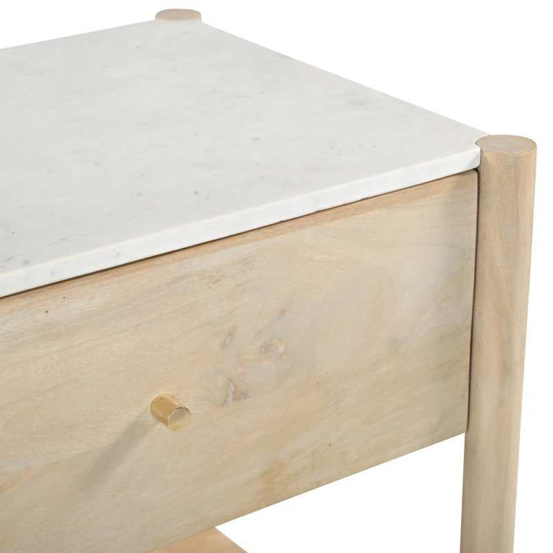 Amity Nellie 23.5" Nightstand, White Wash