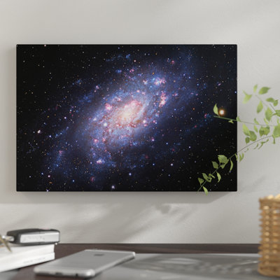 Reproduction d'art graphique sur toile «Galaxie spirale en caméléon»