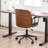 Bryonie Faux Leather Upholstered Office Chair With Bent Wood-1915550110