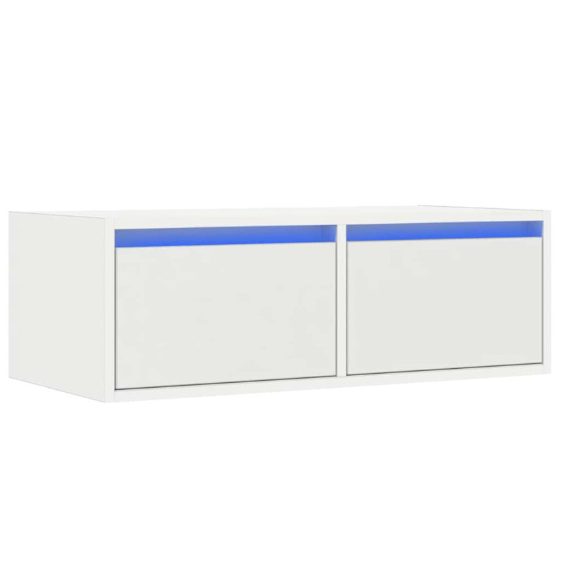 Exuma TV Stand, 25cm H x 75cm L x 35.5cm W, White