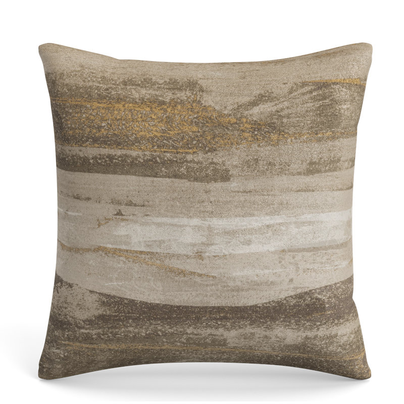 Horizon Square Pillow Cover & Insert, Smoke