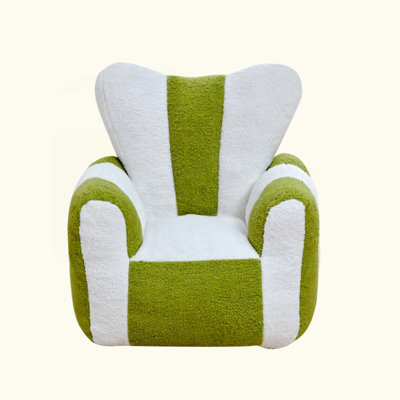 Child Bean Bag Chair, Comfy Teddy Beanbag Chair for Kids, lovely Lazy Sofa with with a Color-Block, Heart-Shaped Backrest, Large Reading Chair for Living Room, Bedroom, Apartment