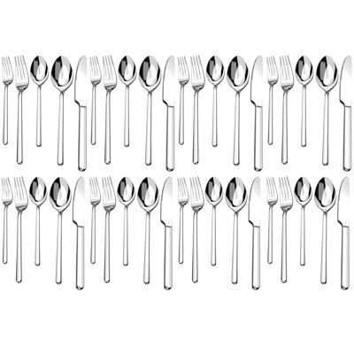 40 Pcs Flatware Cutlery Set, Dishwasher Safe