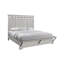 Ensemble de chambre à coucher Courtlan 3 pièces pour lit queen avec lit banc et 2 tables de chevet - Blanc délavé-487597494-487597488-487597493