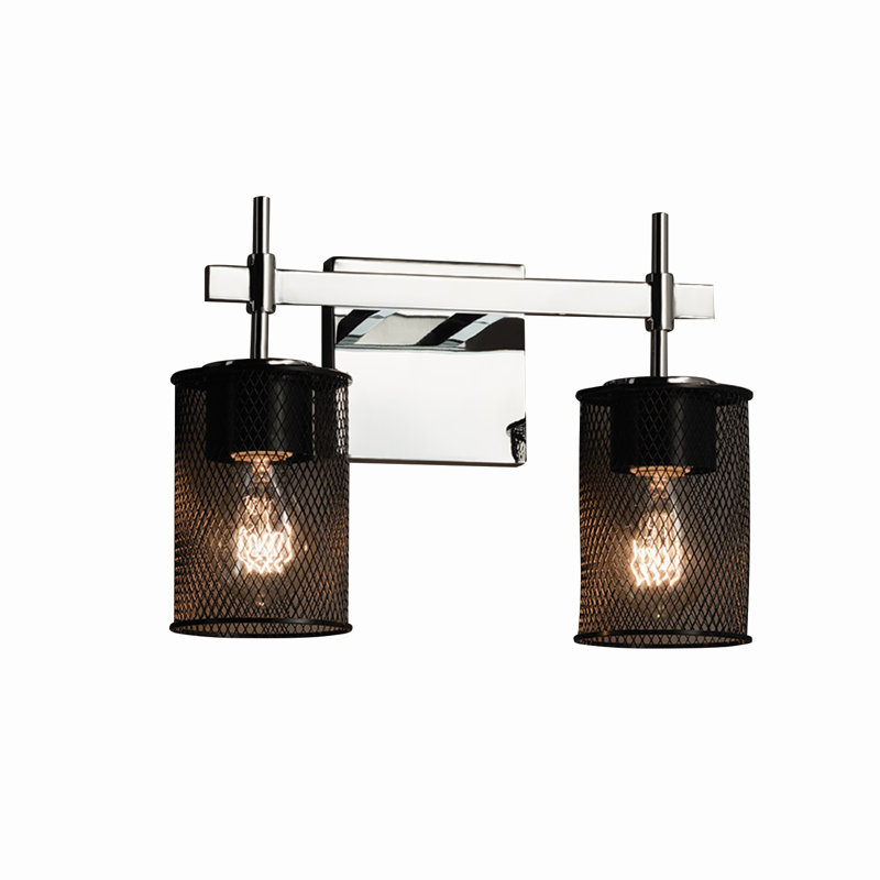 Éclairage pour meuble-lavabo à 2 lumières Bennett, Chrome poli
