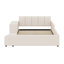 Lit tapissier à la terre, lit mère et enfant avec bureau de chevet et petit tabouret rond-1055214484