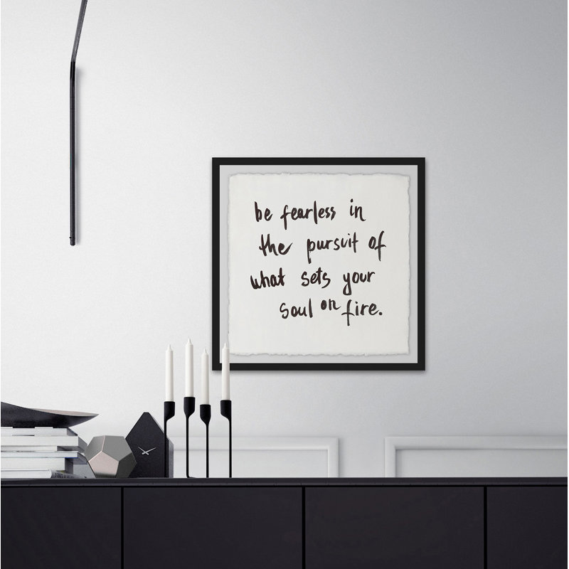 Be Fearless - Single Picture Frame Painting, 45cm H x 45cm W x 3.81cm D