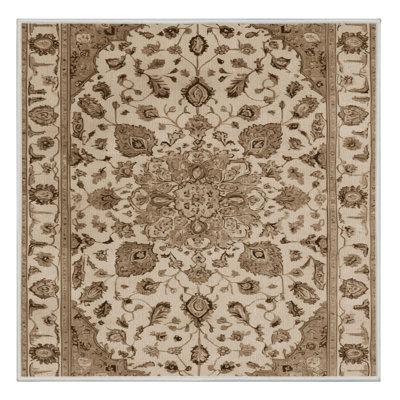Machine Washable Tabriz Beige Area Rug