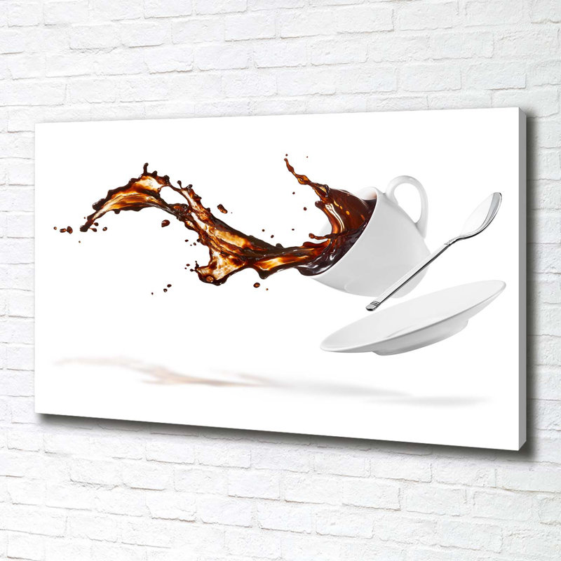 Spilled Coffee - Wrapped Canvas Print