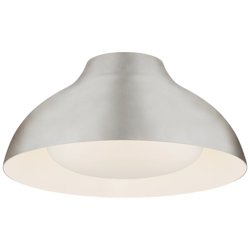 AERIN Agnes Flush Mount, Burnished Silver Leaf, 7" H x 18" W x 18" D