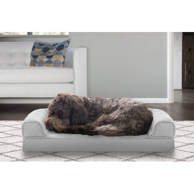 Quilted Orthopedic Bolster Sofa Pet Bed