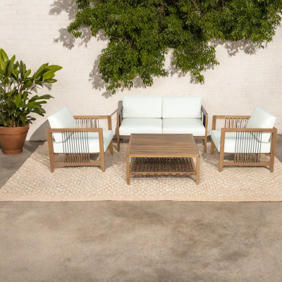 Chaises longues de patio modernes, fauteuil en bois d'acacia pour jardin