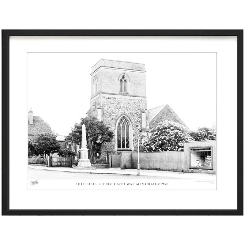Shefford, Church and War Memorial C1950 1 Piece Single Picture Frame Wall Art, 40cm H X 50cm W x 2cm D