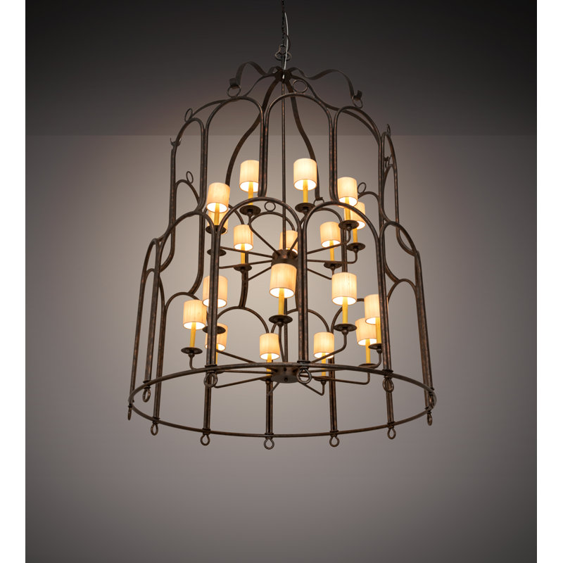 18 - Light Dimmable Geometric Chandelier