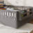 Full Size Floor Bed For Children With High Rails,Light And Storage Shelf-773451492