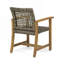 Ensemble de 2 chaises de salle à manger d'extérieur en bois d'acacia