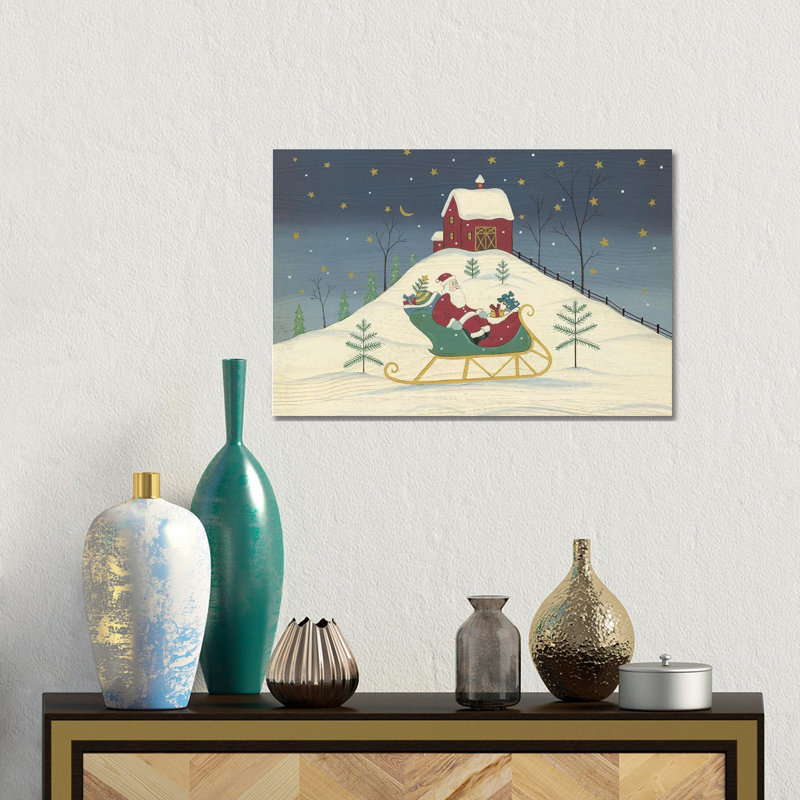 Traîneau - reproduction d'art mural - toile tendue, H 12 po x l 18 po, Toile tendue, Ne s’applique pas