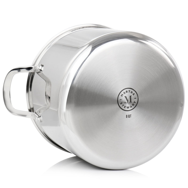 8 Quart Stainless Steel Dutch Oven with Tempered Glass Lid