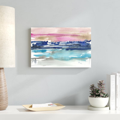 «Indigo Sunset I», peinture sur toile