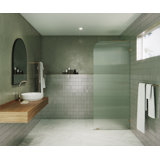 Aurora 30 in. x 78 in. Fully Frameless Fluted Radius Single Fixed Shower Panel
