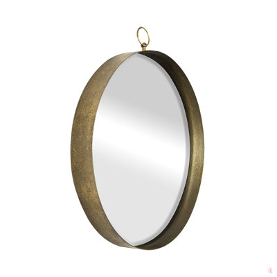 Miroir rond, miroir circulaire avec cadre en fer pour le couloir du meuble-lavabo de la chambre à coucher du salon
