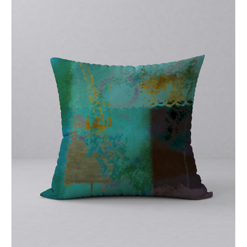 Abstract Reversible Throw Pillow, 18" x 18"