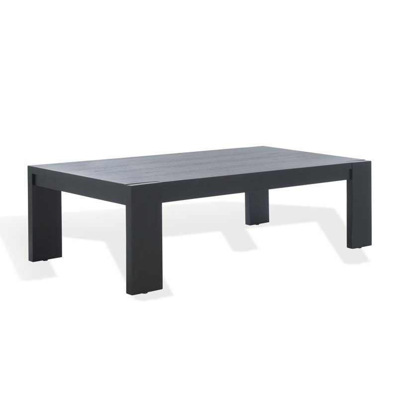 Nikole Rectangle Wood Coffee Table, Black