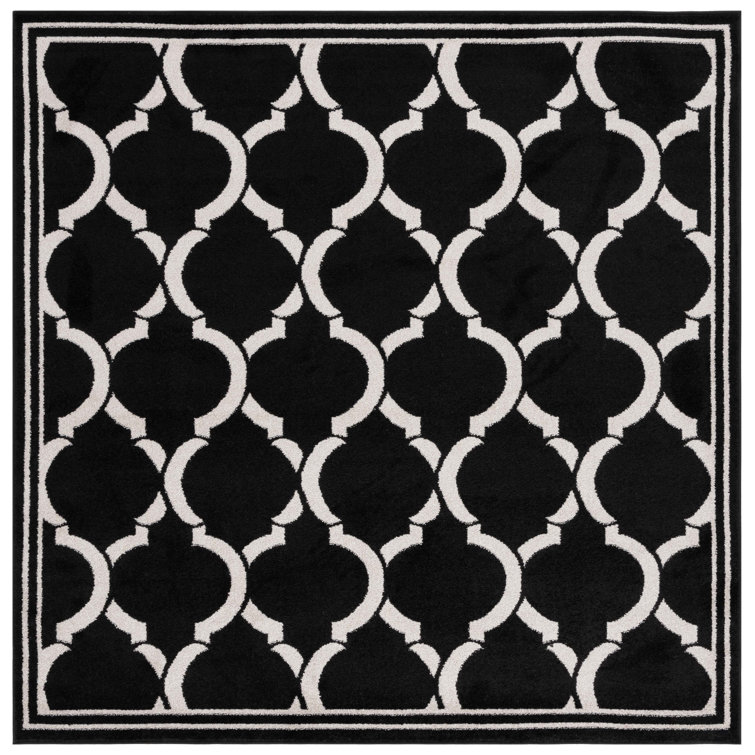 Ammundsen Geometric Black Area Rug