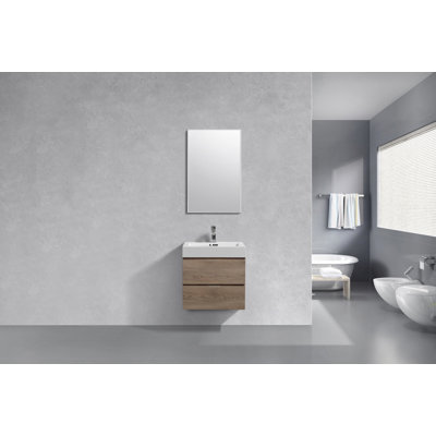 Parsonage Single Bathroom Vanity with Acrylic Top