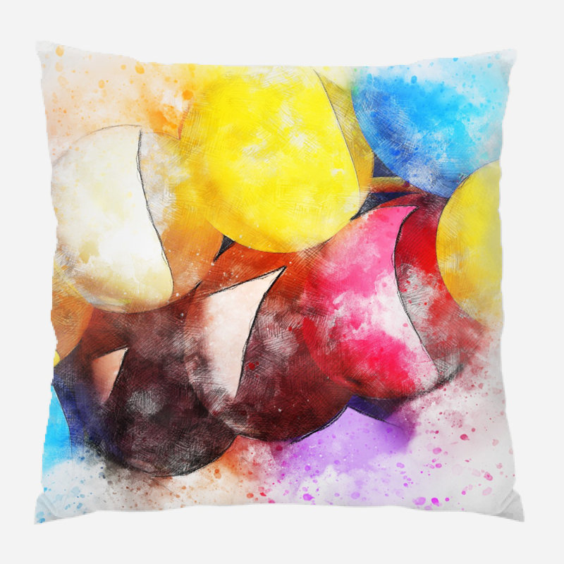 Outdoor Reversible Throw Pillow, Microsuede, Indoor 