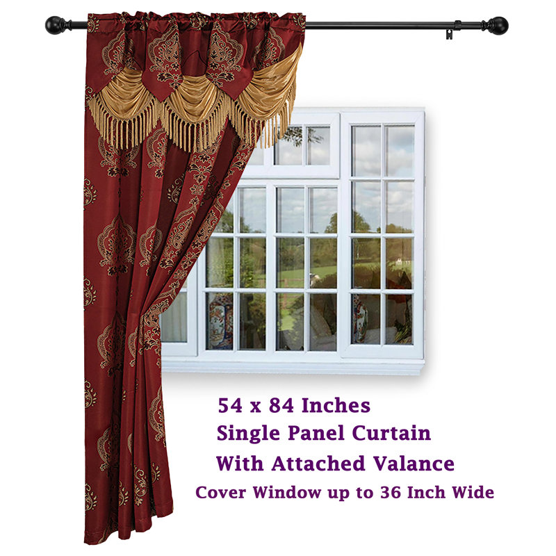 ALEXA-2PK Room Darkening Curtain Panel Pair, Burgundy