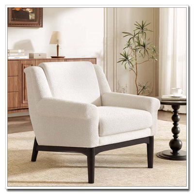 Chaise d'appoint moderne avec accoudoirs évasés