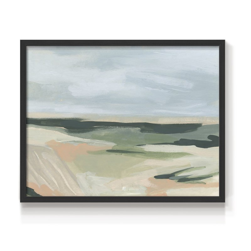 «Pastel Plains II», reproduction encadrée, H 8 po x l 10 po, Noir