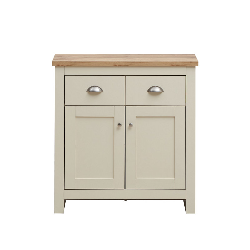 Aquitaine 79cm W 2 - Drawer Chest of Drawers, Cream/Oak