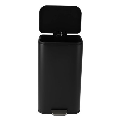 8-Gallon Stainless Steel Step Trash Can with Soft-Close Lid and Removable Inner Bucket, Silver, Durable and Stylish for Kitchen, Office, and Bathroom, Fingerprint-Resistant, Odor Control