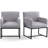 18.9" H Upholstered Armchairs with Metal Base-187942192